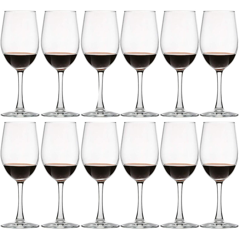 Ensemble de 12 verres à vin classiques rouges / blancs durables pour la fête