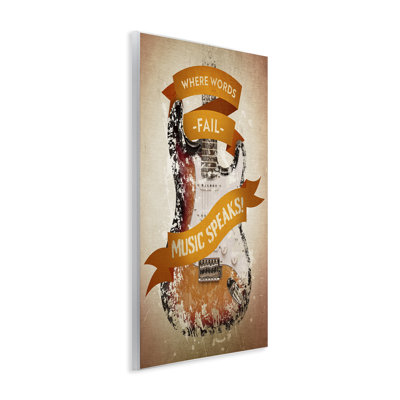 "Inspirational Music Speaks", art mural sur bois par Reinders