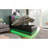 Upholstered Faux Leather Bed with Storage, RGB LED Lights, and USB Ports-924708317-924708288
