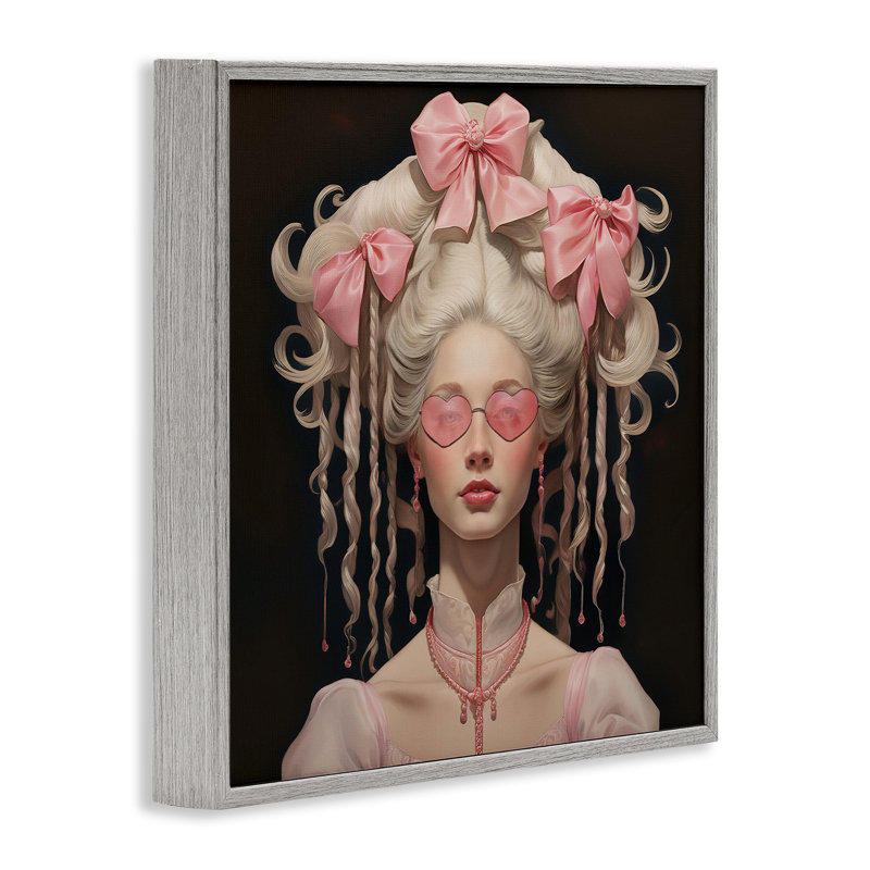 Femme rococo, opulente, rubans giclés, design par Grotto Studios, Estampe numérique Farmhouse, H 12 po x l 12 po