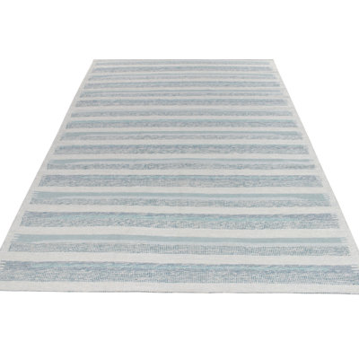 Scandinavian Silk Geometric Area Rug