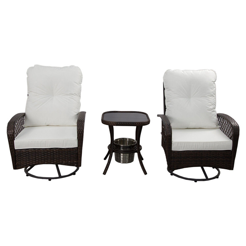 Square 3 - Piece 2 - Person 51Cm L Outdoor Bistro Set