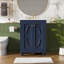 Meuble-lavabo moderne de 24 po avec motif elliptique orné et charnières à fermeture en douceur-129910473