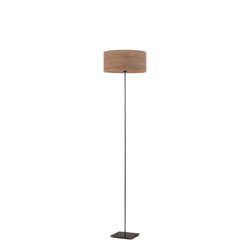 Blynn 150cm Traditional Floor Lamp, Brown, Black