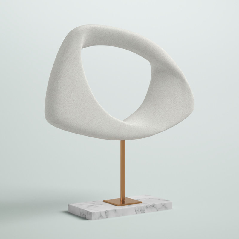 Leominster Polystone Abstract Sculpture with Marble Base 