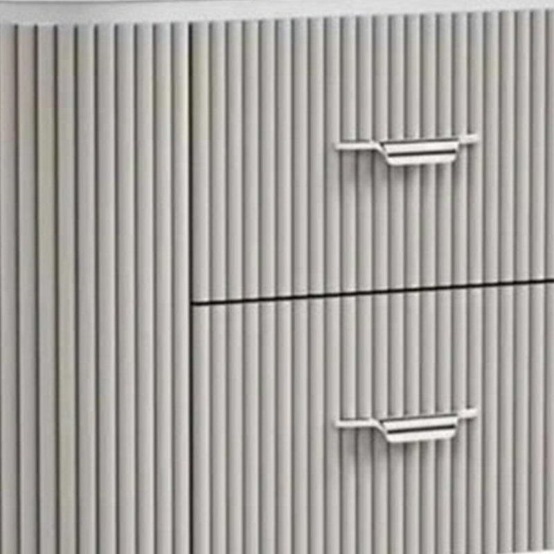 Ensemble de chambre pour grand lit, gris clair, argent, blanc, bois chromé, ensemble de 2 pièces avec table de chevet