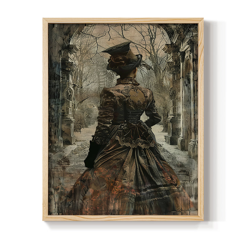 Reproduction encadrée WOMEN Series CMXLI - bois massif, Naturel, H 15 po x l 12 po