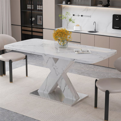 Table de salle à manger rectangulaire moderne (table seulement)