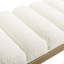 Banc rembourré moderne 52 po Bella, ivoire blanc Boucle