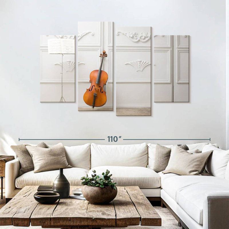 Abarca Cello And Music Stand, 54" H x 84" W