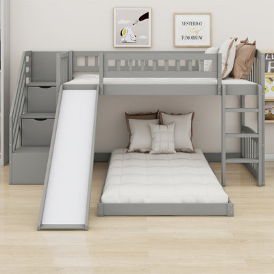 Stairway Bunk Bed With Slide by Harriet Bee