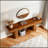 63" Console Table, Farmhouse 2-Tier Entryway Table With U-Shaped Base, Narrow Long Wood Sofa Table Behind Couch Table For Living Room-1861090683