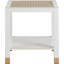 Table de bout en verre, table d'appoint de style moderne, table carrée pour le salon, verre trempé avec structure en métal, table de chevet-539873929