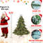 Arbre de Noël de 5 pi avec 350 lumières Ul, 1129 Pe / embouts pour un look réaliste, silhouette spacieuse à base large, structure à charnières, arbre de support en métal stable, plein écran, grand impact, structure rapide