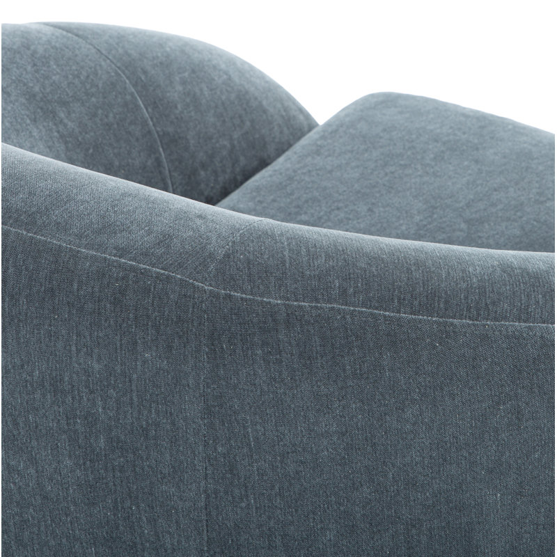 Fauteuil demi-tonneau Stargazer, Chenille bleue performance