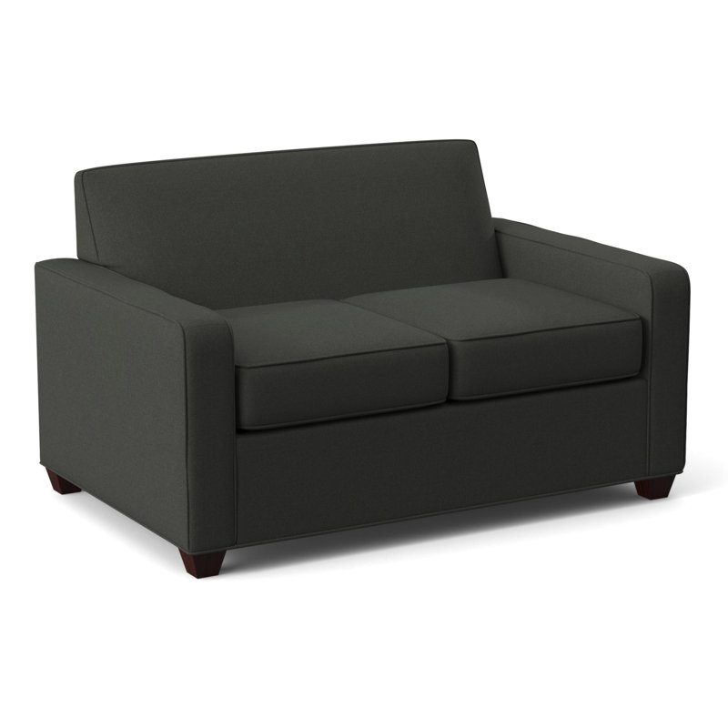 Avery Loveseat Sofa, Dorset Charcoal, Empire Mahogany