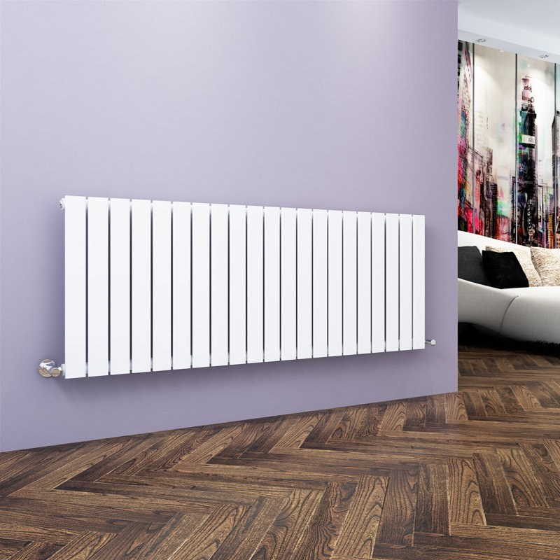 Sydnee Horizontal Designer Radiator, White, 60cm H x 159.6cm W x 4.9cm D
