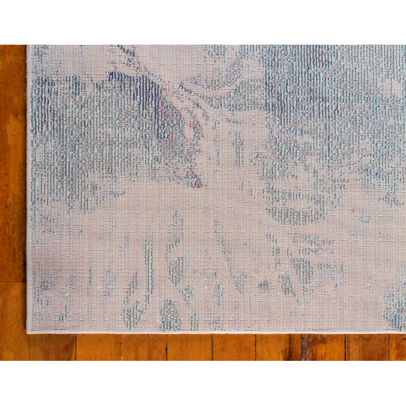 Tapis bleu clair Esposito, Rectangle 8 pi x 10 pi