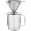 ZWILLING Sorrento Stainless Steel Pour Over Coffee Filter with Double-Wall Glass Coffee Mug