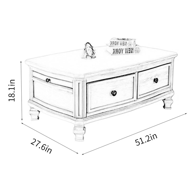 Table basse élégante en bois