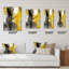 Mustard And Vivid II - Horloge murale moderne abstraite-1652680748