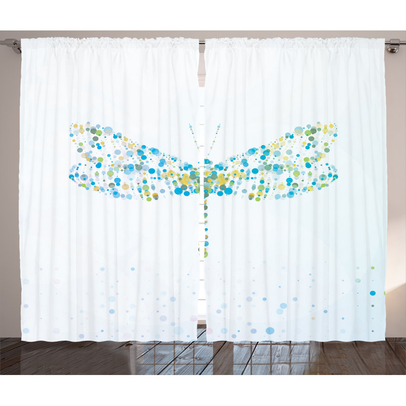 Gontarz Semi Sheer Curtain Pair, 54" x 108"