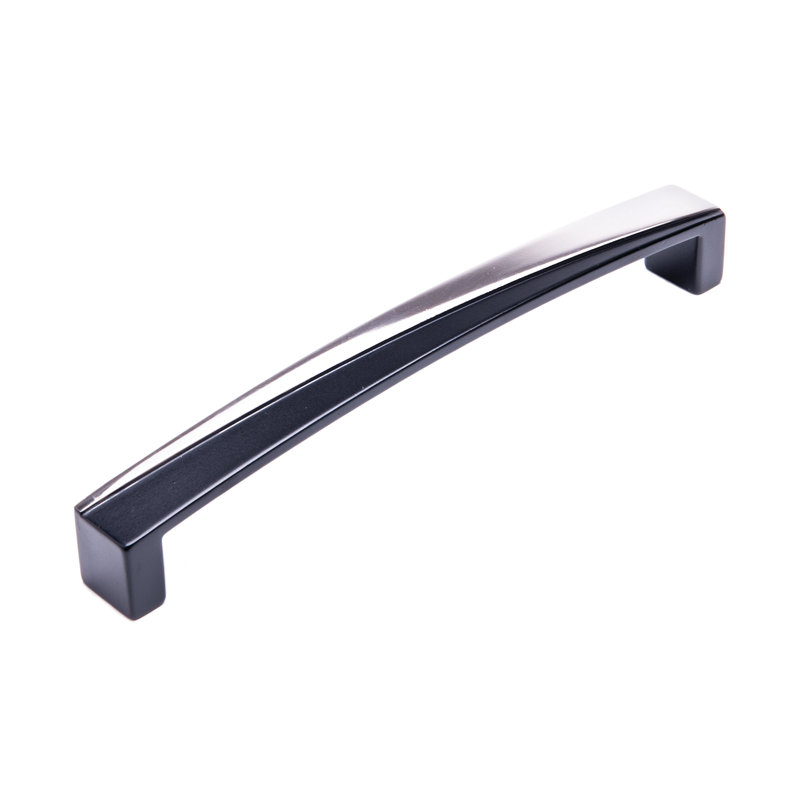 Poignée arche 8 po CP Series Trumbull, Nickel poli et noir