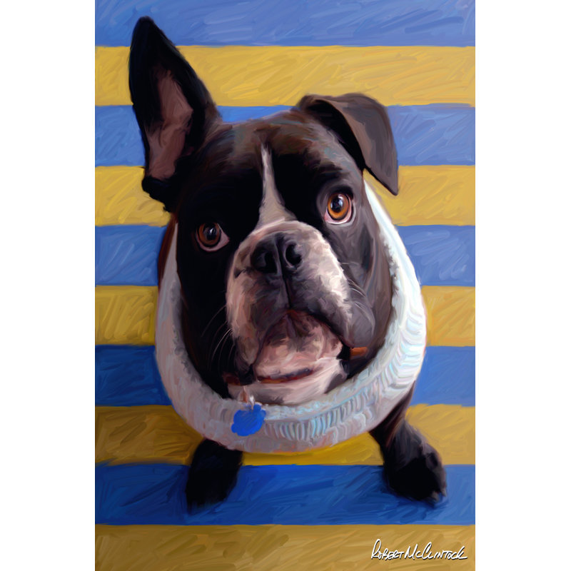 Frenchie Beau 1 Piece Wrapped Canvas Painting, 76cm H x 51cm W x 3.8cm D