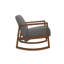 Fauteuil berçant gris avec design ergonomique et coussin de dossier confortable en tissu gris moderne-1471090045