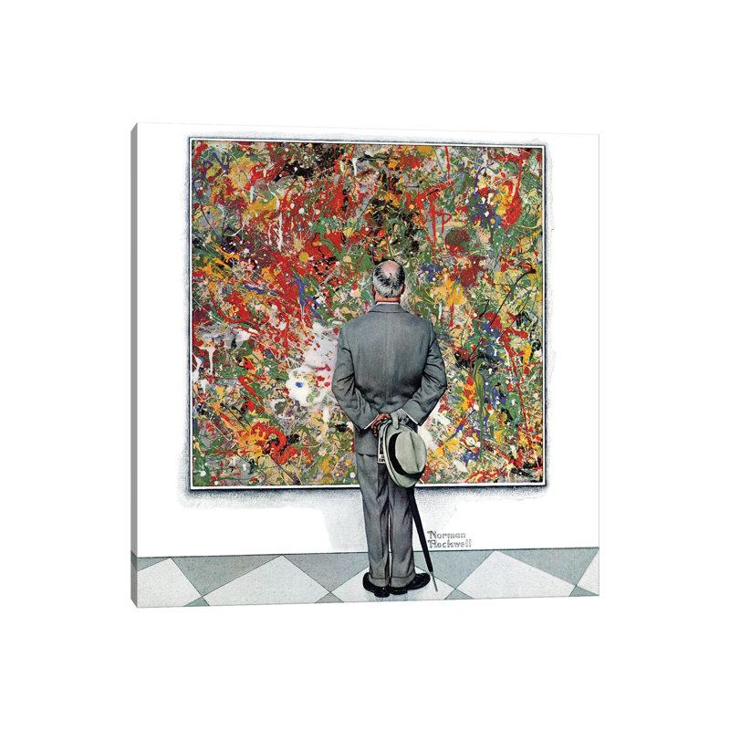 Art Connoisseur by Norman Rockwell - Wrapped Canvas Gallery-Wrapped Canvas Giclée, 45.72 cm H x 45.72 cm W