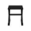 Table d'appoint de salon en placage noir, carrée, idéale pour la chambre à coucher, une extrémité de L 22 po x l 23,5 po