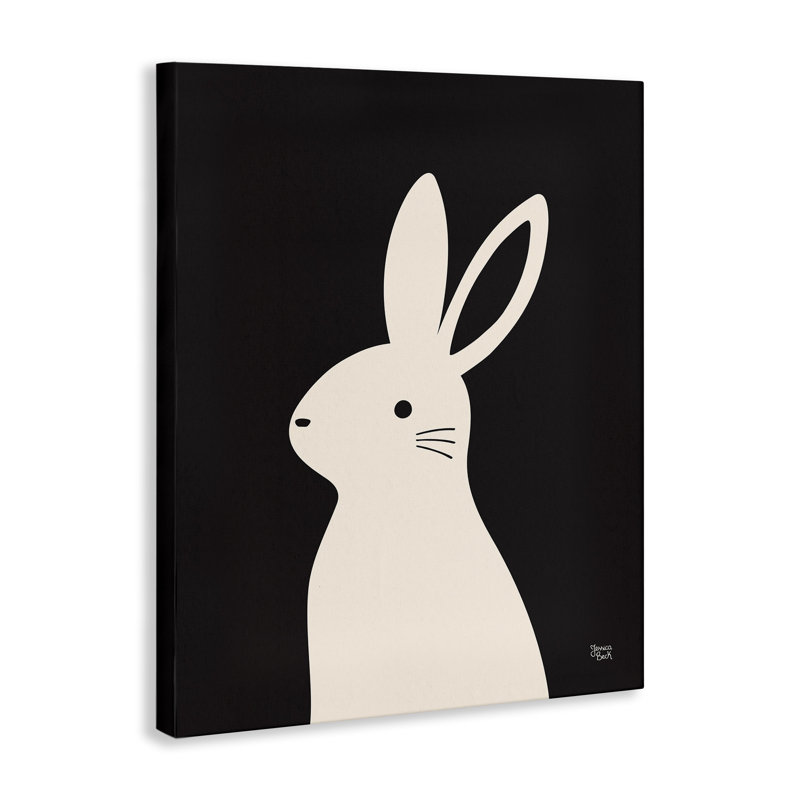 Simple Bunny Canvas Wall Art by Jessica Beck, 20" H x 16" W