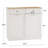 Modern Two Drawers And Two-Compartment Tilt-Out Trash Cabinet, Kitchen Trash Cabinet