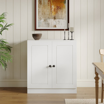 Modern 2-Door Storage Cabinet With Adjustable Shelf, Soft-Close Hinges & Sturdy Base, Modular Sideboard For Living Room, Dining Room & Hallway by George Oliver
