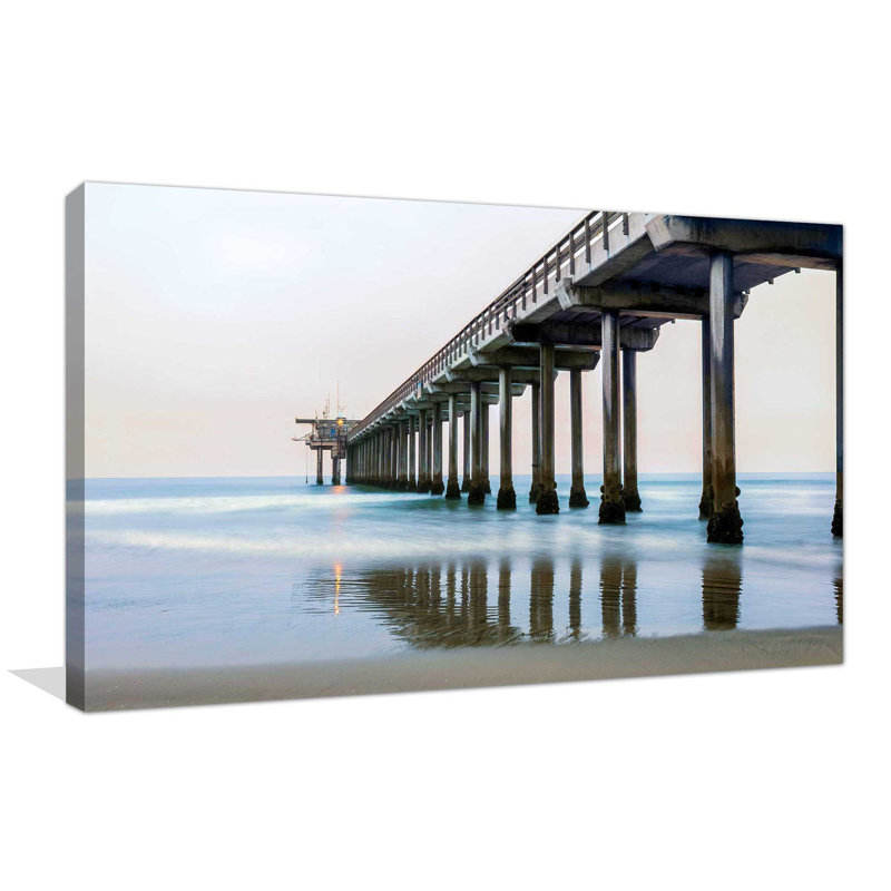 Scripps Sunset par - photographie, Toile tendue, H 24 po x l 40 po x P 1,5 po