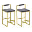 Ensemble de 2 tabourets de bar rembourrés en velours avec tabourets de cuisine modernes-23191945-23192054