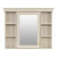Armoire de salle de bain murale avec miroir - Beige crème et beaucoup d'espace de rangement-1799722699
