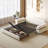 Modern white tech fabric retractable sofa bed with storage