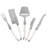 French Home 5-Piece Laguiole Cheese Knife, Fork, and Slicer Set with Faux Ivory Handles
