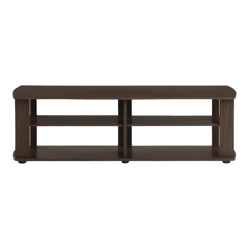 TV Stand for TVs up to 49" with Fireplace Included, Dark Brown