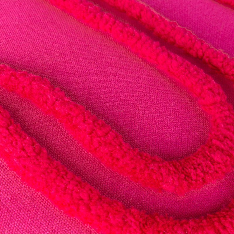 Archie Geometric Square Cushion, Pink