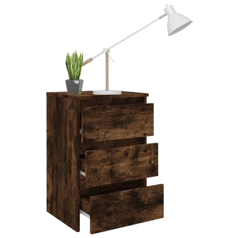 Cowlic Bed Cabinet 40x35x62.5 cm Engineered Wood, Brown, 1