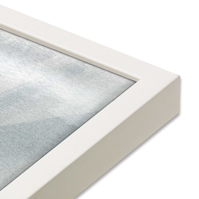 Ensemble de 2 impressions à dégradé doux, Cadre opaque blanc, H 15,5 po x l 23,5 po x P 1,25 po