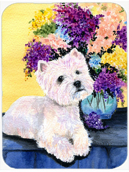 East Urban Home Westie Glass Cutting Board