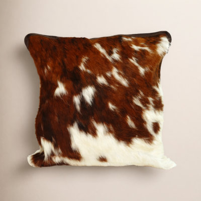 Melisande 16" x 16" Cowhide Pillow Cover