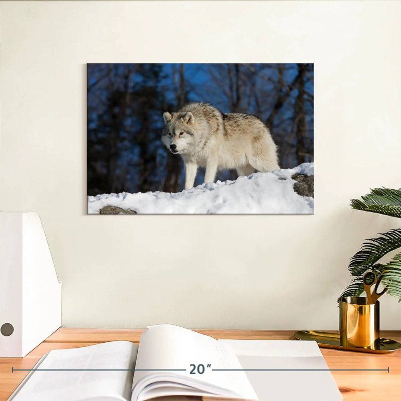 Brampt Wolf On The Lookout, 8" H x 12" W