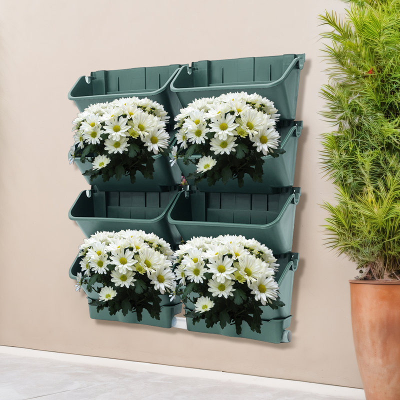 8-Tier Vertical Wall Planter with Automatic Drip System