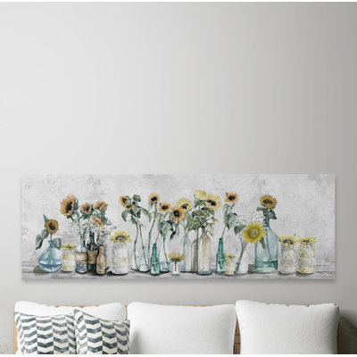 Sunflower Sets - Wrapped Canvas Painting