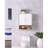 Bathroom Wall Cabinet With Double - Door, Bottom Shelf, Wavy - Patterned Doors, Adjustable Inner Shelf, Easy Installation, White & Natural Wood