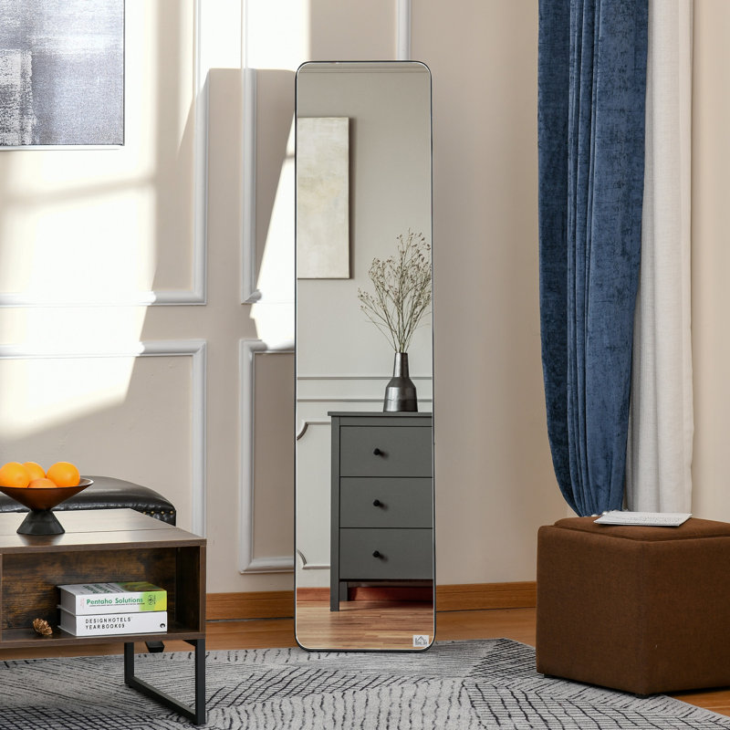 Solid Wood Rectangle Floor Mirror